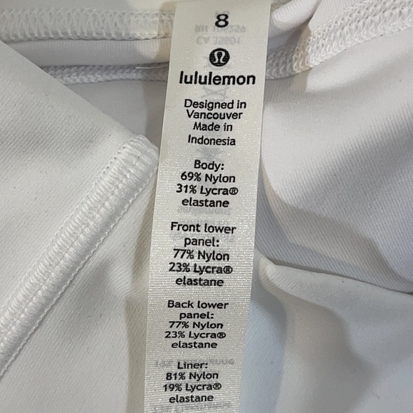 LULULEMON All the Right Places High-Rise Drawcord Waist Crop White Size 8 NWT - Picture 10 of 12